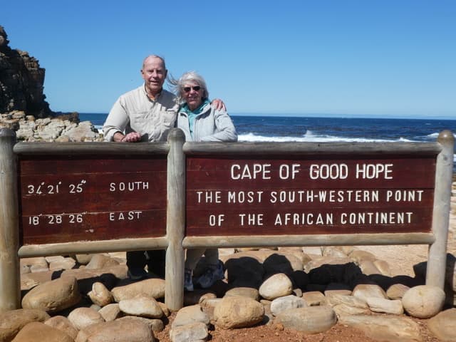 Al and Mary Jane Cook at Cape of Good Hope