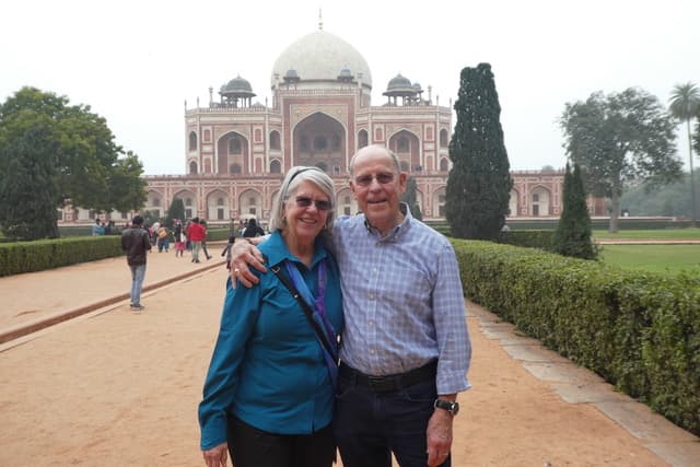 Al and Mary Jane Cook at the Taj Mahal, India.