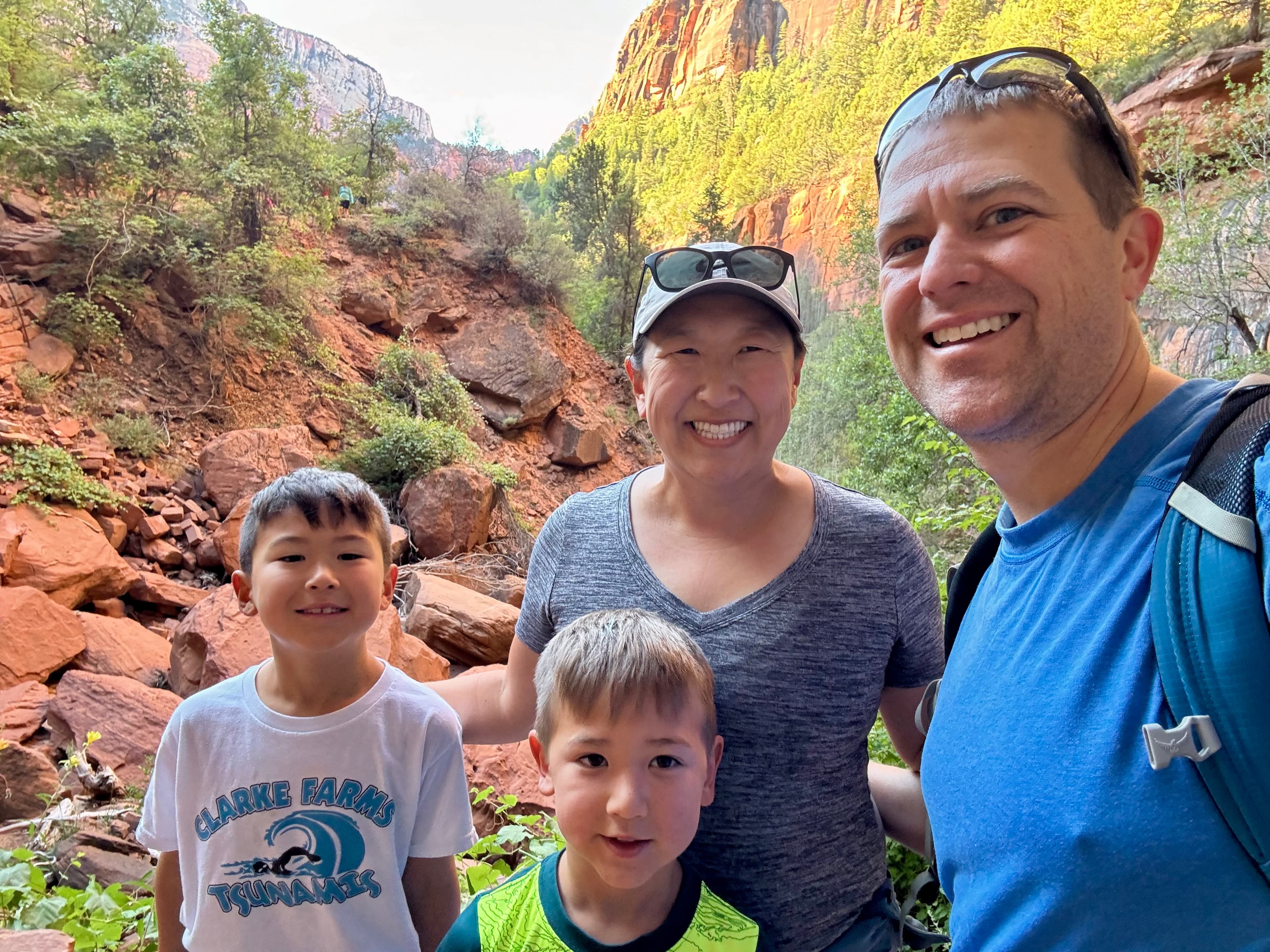 Tim Cook and family at Zion National Park